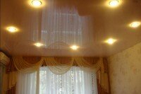 О применении точечных светильников с одноуровневыми потолками